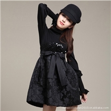 2011秋冬款卓雅恩曼琳同款时尚OL最爱气质百搭缇花连衣裙A016