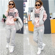 特价秋冬新款韩版连帽加厚全棉卫衣三件套抓绒卫衣批发