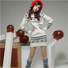 厂家批发韩版女毛衣圣诞小鹿雪花图案针织衫修身毛衣JY13336