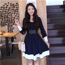 2013秋冬装新款连衣裙时尚韩版洋装连衣裙6876韩国女装批发