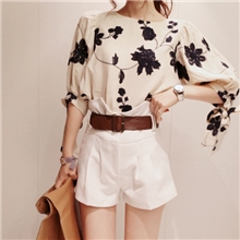 9214#韩国代购2013高腰显瘦工装休闲短裤