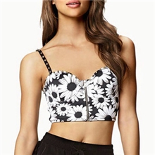 店主推荐外贸原单黑花铆钉胸衣外贸尾单