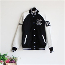 韩国原单NY*MLB夹棉棒球服夹克运动刺绣男女同款情侣款外套