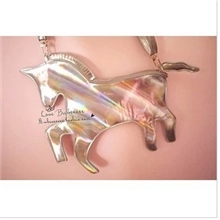 镭射银独角兽小马驹包rock日本原宿幻彩复古包