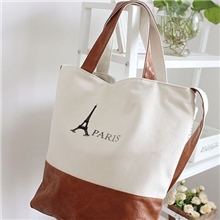 帆布女包批发时尚埃菲尔铁塔包包白沟时尚单肩斜跨包热销款潮包包