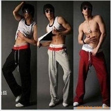 日韩火爆热卖撞色纯色休闲男运动裤长裤潮男裤子1709K50022