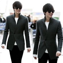 13李民浩男士休闲呢风衣男韩版修身男装大衣秋冬男式外套风衣男装