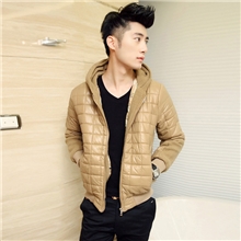 2013冬装新男韩版修身连帽毛线拼接加厚款棉衣男外套男上衣潮棉衣