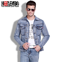 熙伦堡117牛仔衣服牛仔夹克牛仔外套男韩版紧身微弹极帅颜色