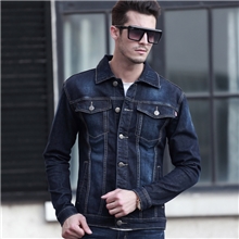 熙伦堡108牛仔衣服牛仔夹克牛仔外套男韩版修身微弹