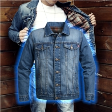 熙伦堡109秋冬款牛仔衣牛仔服牛仔夹克牛仔外套男双层加厚保暖