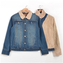 熙伦堡2013年冬装新款牛仔外套男款毛领加厚牛仔夹克内里双层全毛