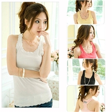 爆款批发瑞丽韩版蕾丝花边打底工字螺纹弹力女式小背心吊带6015