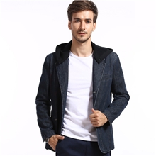 厂家直销连帽个性水洗牛仔休闲西装