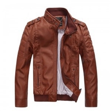 2013春装新款韩版男式夹克单层皮衣休闲男茄克YB129805