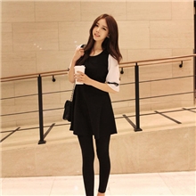 2013春夏新品大码韩版淑女灯笼袖五分袖雪纺连衣裙|SN12-1259