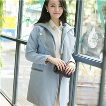 秋冬装新款女装韩版潮加厚保暖中长款羊毛呢大衣呢子外套外套