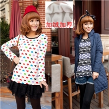 2013秋冬装批发打底衫女加绒加厚女士T恤圆领长袖保暖内衣不掉毛