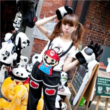 230免费加盟2013春装新款阿桑娜风格玛丽韩版可爱卡通女式背带裤