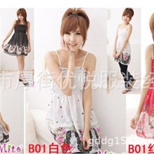 连衣裙田园碎花雪纺衫连衣裙雪纺吊带衫新款连衣裙批发