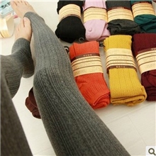 167中厚弹力小麻花罗纹踩脚裤袜打底裤小花踩脚袜