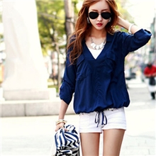 秋季新款韩版宽松T恤衬衫女装批发免费代理一件代发淘宝开店货源