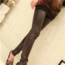 2011新款大牌个性前后仿皮拼接棉质打底裤小脚裤显瘦春秋