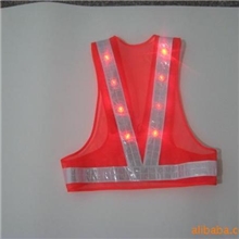 供应LED反光背心/欧美交通安全服