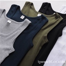 2013款男士方领背心潮男韩版全棉休闲健美工字男士背心