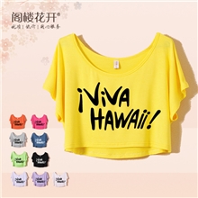 淘宝热卖欧美风宽松短款短袖T恤/搭配长裙小罩衫/套衫批发