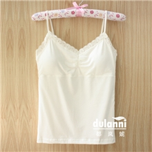 2720带bra胸垫韩国蕾丝打底小吊带背心打底衫莫代尔0.096