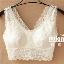 3043带胸垫bra半截加宽蕾丝花边抹胸莫代尔裹胸打底衫0.073