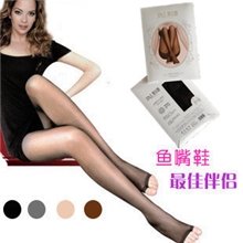 鱼嘴鞋丝袜超薄绢感露脚趾连裤袜鱼嘴连裤袜鱼嘴丝袜批发