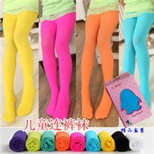 批发低价彩色儿童连裤袜女童打底裤丝袜紧身裤天鹅绒舞蹈裤