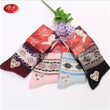 正品浪莎兔羊毛袜女士冬天加厚保暖袜兔毛袜子反季节备货批发