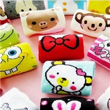 卡通袜子厂家批发韩国可爱直板卡通袜子女短款船袜地摊袜