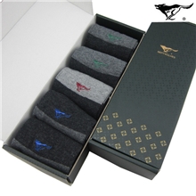 5双装礼盒七匹狼袜子男士纯棉袜休闲中筒棉袜男袜抗菌防臭脚批发