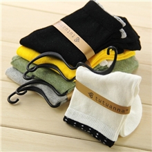 tutuanna森系女士双层罗口短袜花边袜全棉袜子批发诸暨厂家