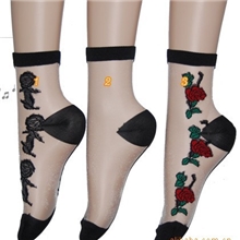 特价批发博璐锦绣花透明少女版韩国进口女丝袜