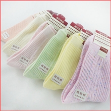 外贸原单无印良品秋款中长筒精梳棉纯色女士袜子