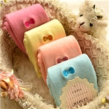 秋冬保暖加厚女士棉袜蝴蝶结刺绣拉毛毛圈袜子全棉毛巾袜