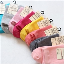 袜子批发厂家韩国可爱良品素色纯色糖果色纯棉短袜女士棉袜