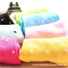 袜子批发厂家韩国可爱圆点糖果色女式短袜子棉袜女士船袜