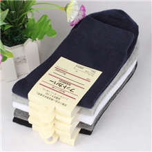 秋冬纯棉男士袜子纯色男袜商务全棉中统短袜男人袜厂家批发N1561