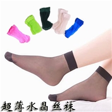 厂家批发水晶丝散袜女袜短丝袜糖果色袜子商场超市专供