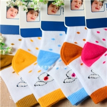 【斑点狗】旭威／纯棉儿童袜子／可爱百搭松口／批发435（1－5）