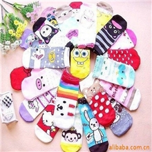 可爱卡通船袜女袜短统袜短款卡通袜子批发船袜子棉袜