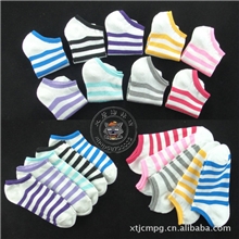 供应船袜子女士船袜条纹船袜子批发