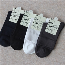 厂家袜子批发竹纤维袜夏季超薄男士商务袜纯色防臭棉袜白色男袜