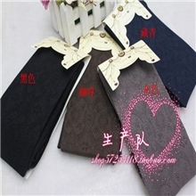 日单！复古花图案民族风暗纹提花图腾连裤袜